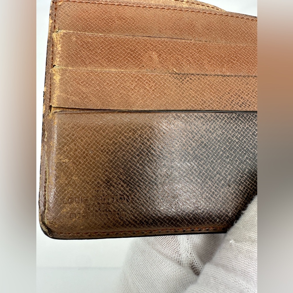 Authentic Men's Louis Vuitton Bifold Wallet Snap Coin Pocket Vintage Elegance - Picture 10 of 12